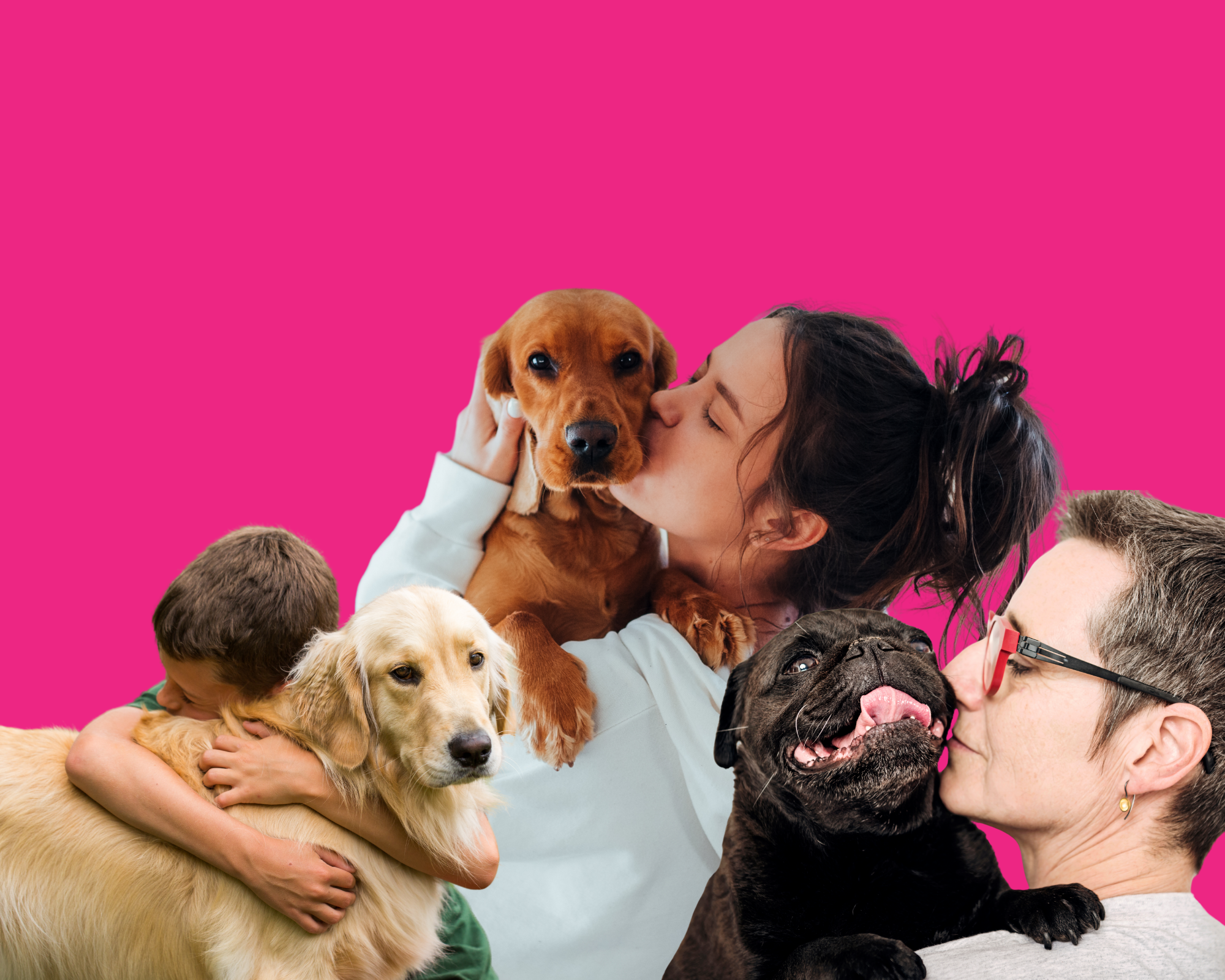 Dog Hug Collage